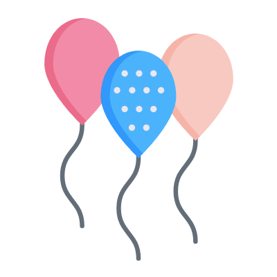 Party balloons animation